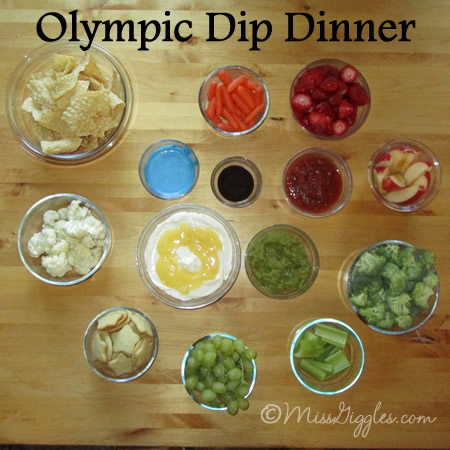 Random Giggles | Olympic Rings Dips Dinner Random Giggles | Olympic Rings Dips Dinner