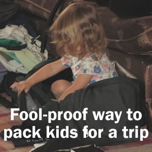 Random Giggles: How to Pack Kids for a Trip